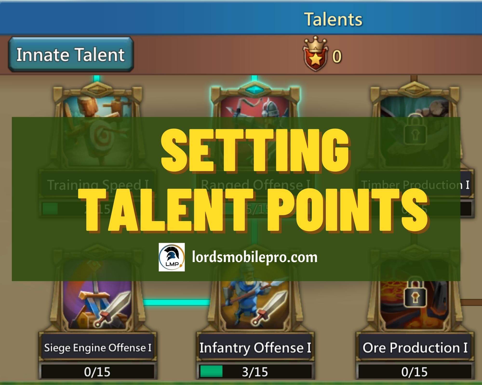 Setting Talent Points in Lords Mobile