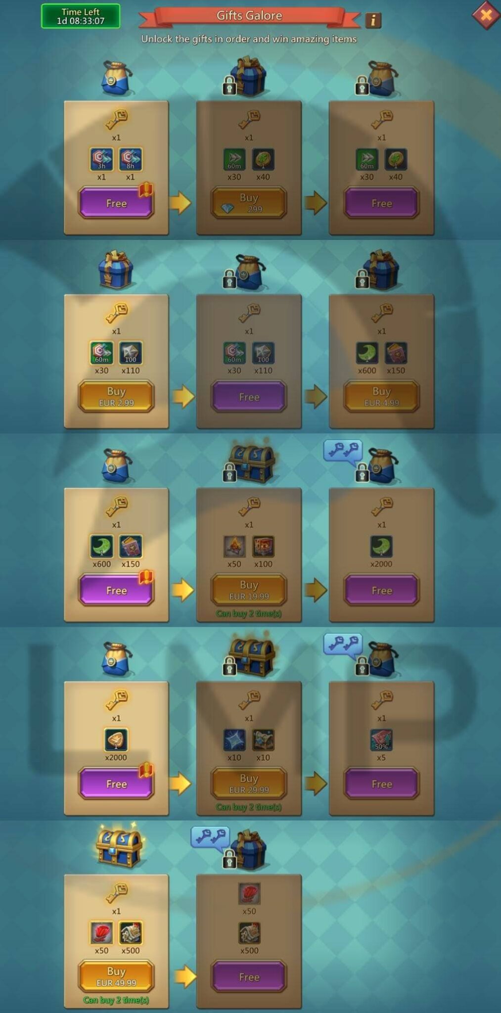 Lords Mobile Gifts Galore November 6, 2023 November 7, 2023 Lords